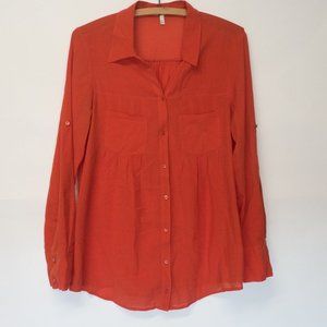 Joie Tangerine Button Down Shirt